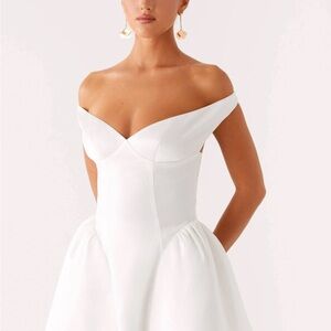 Peppermayo Strapless White Dress